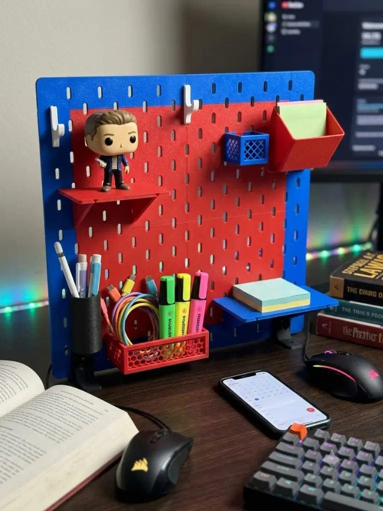 Kệ pegboard modular xinh xắn cho học sinh sinh viên